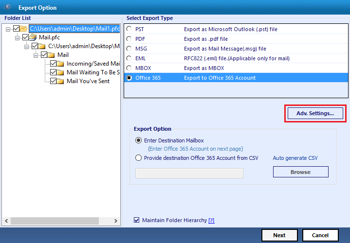 migrate aol to office 365 know how to forward mail folders