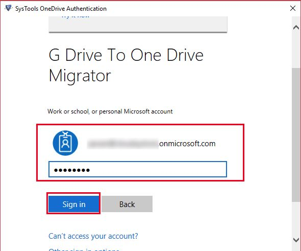 Enter Credentials