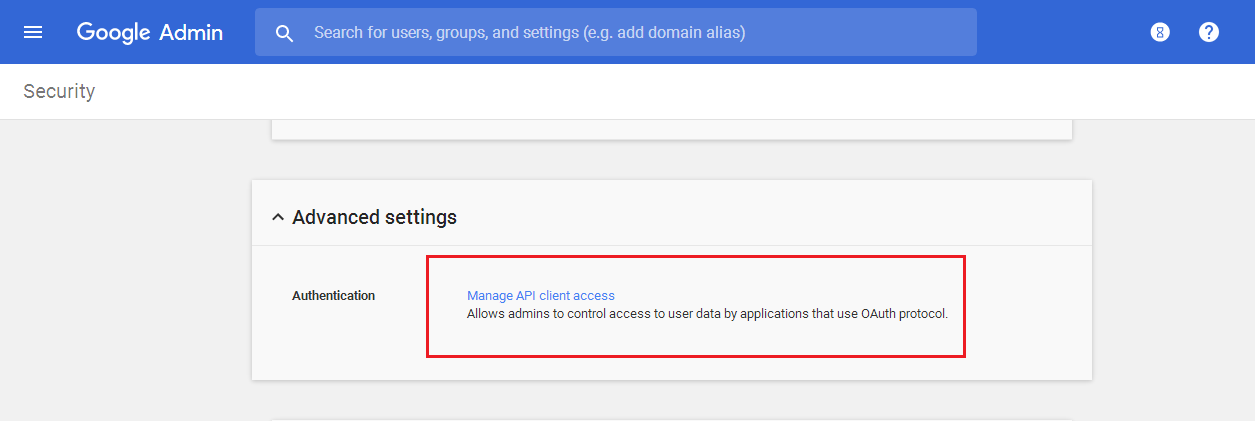 Manage API