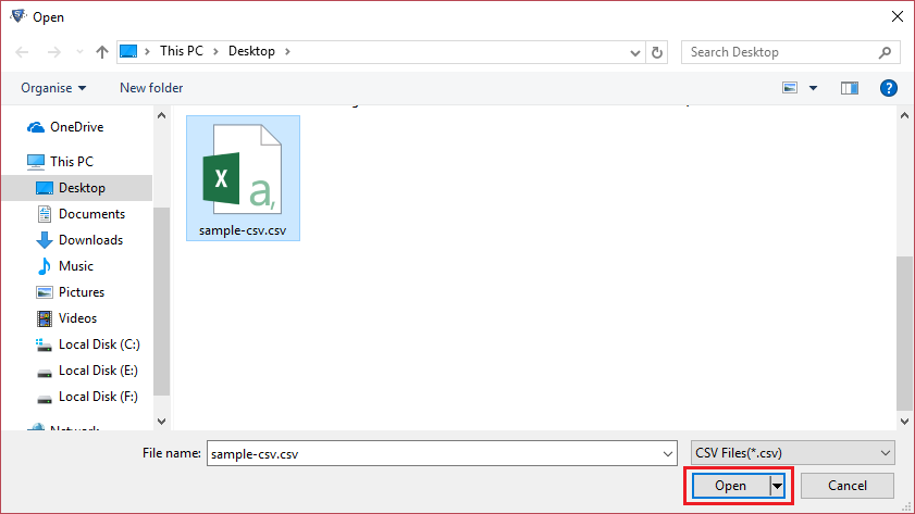 Sample CSV