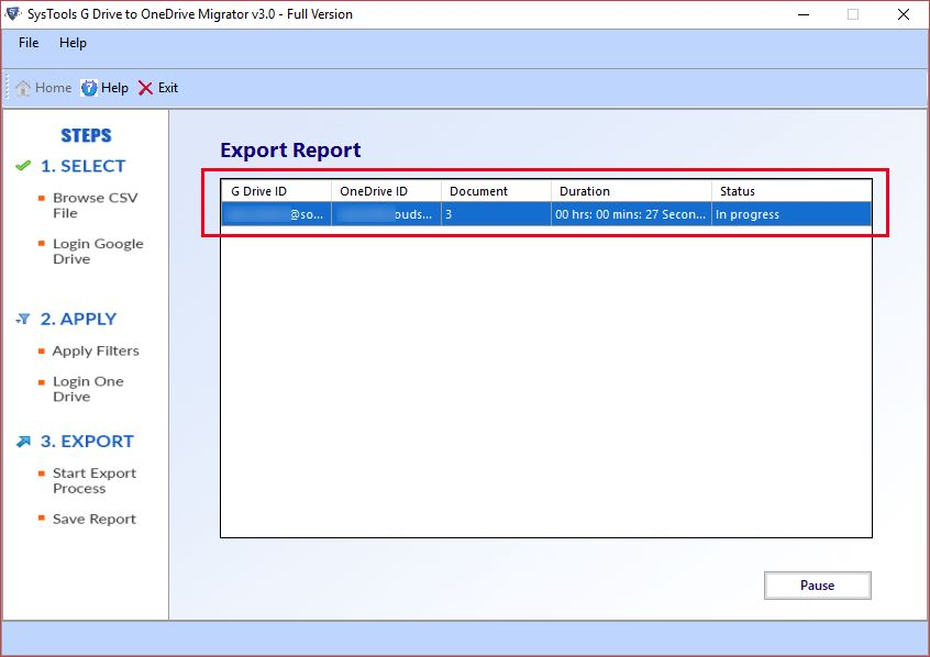 Transfer Google Drive to OneDrive