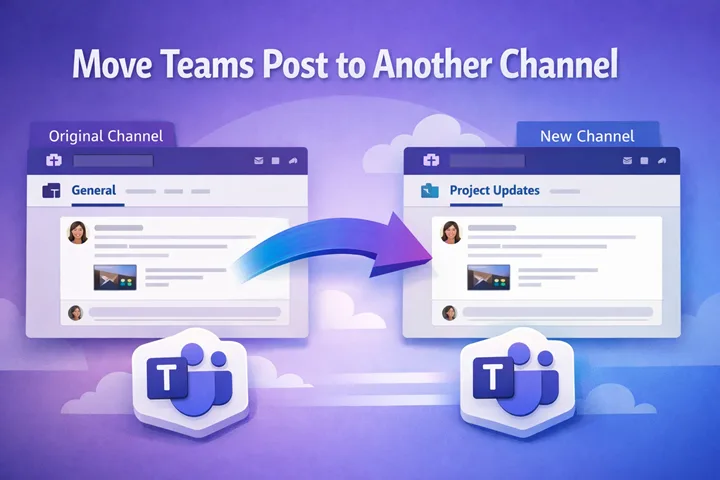move teams post to another channel